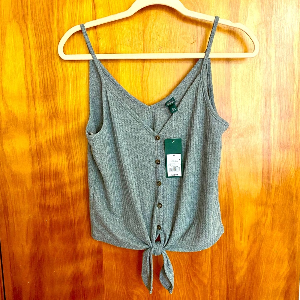 Grey Tank with Tie